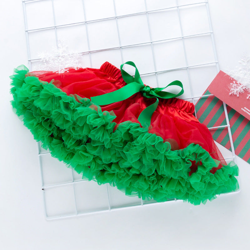 Langärmliger roter Strampler-Rockanzug mit Weihnachtsbaumkrone für 20-28-Zoll-Puppen