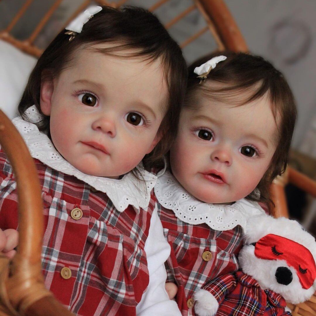 24 Zoll Trina und Lilah süße Reborn-Puppe mit offenen Augen Zwillingsschwester Maggie und Suesue