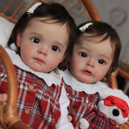 24 Zoll Trina und Lilah süße Reborn-Puppe mit offenen Augen Zwillingsschwester Maggie und Suesue