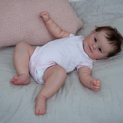 20 Zoll Lebensechte Philippa Offene Augen Braune Haare Reborn Puppen Mädchen- Maddie