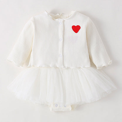 Süßes Jumpsuit-Kleid 2-teiliges Set für 22-24 Zoll Puppen