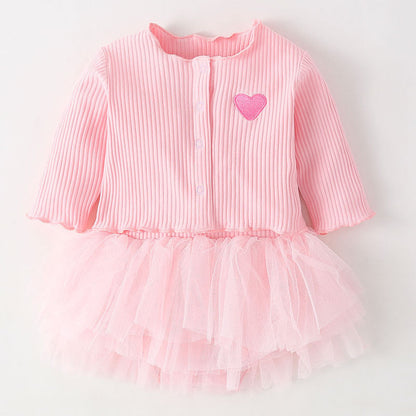 Süßes Jumpsuit-Kleid 2-teiliges Set für 22-24 Zoll Puppen