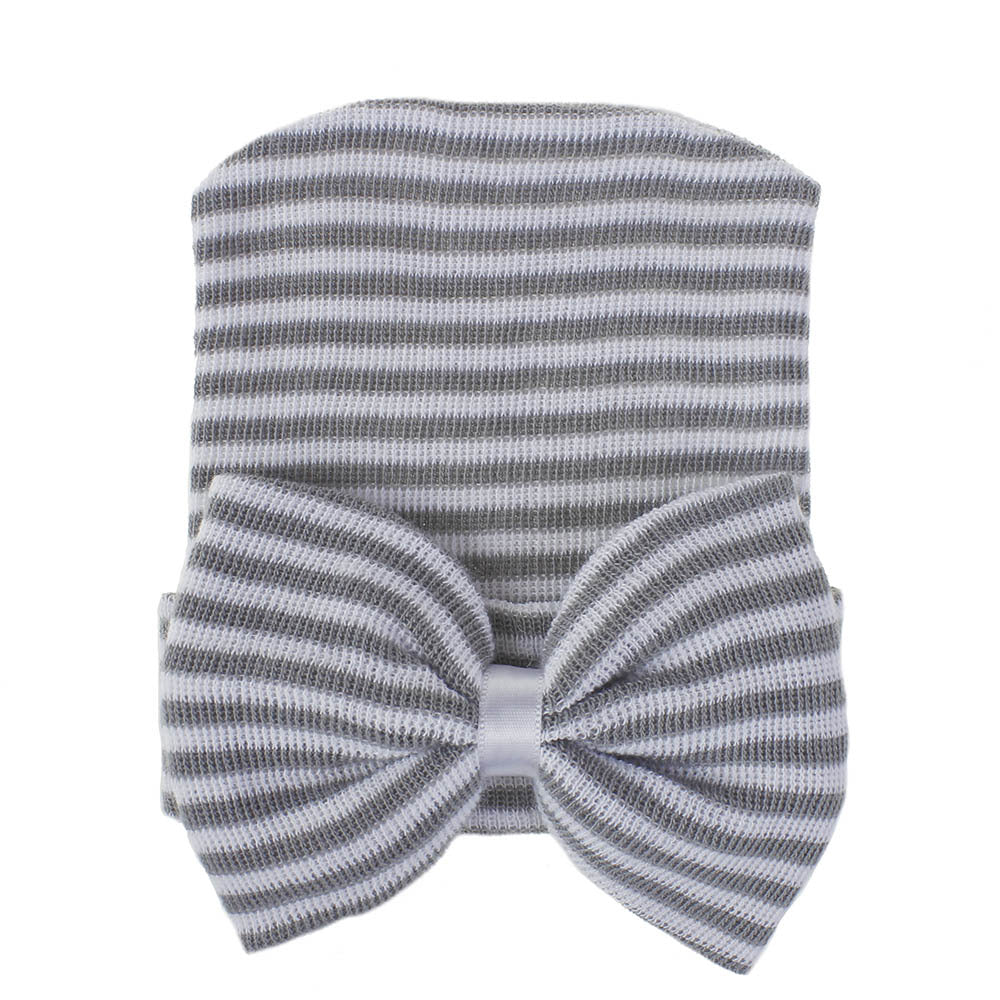 Niedliche Schleife Knoten gestrickte Pullover Baby Mütze
