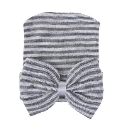 Niedliche Schleife Knoten gestrickte Pullover Baby Mütze