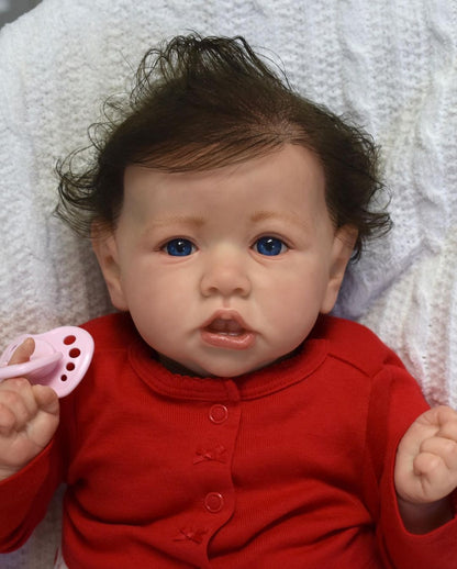 22 Zoll offene Augen Weihnachts-Reborn Puppe-Saskia