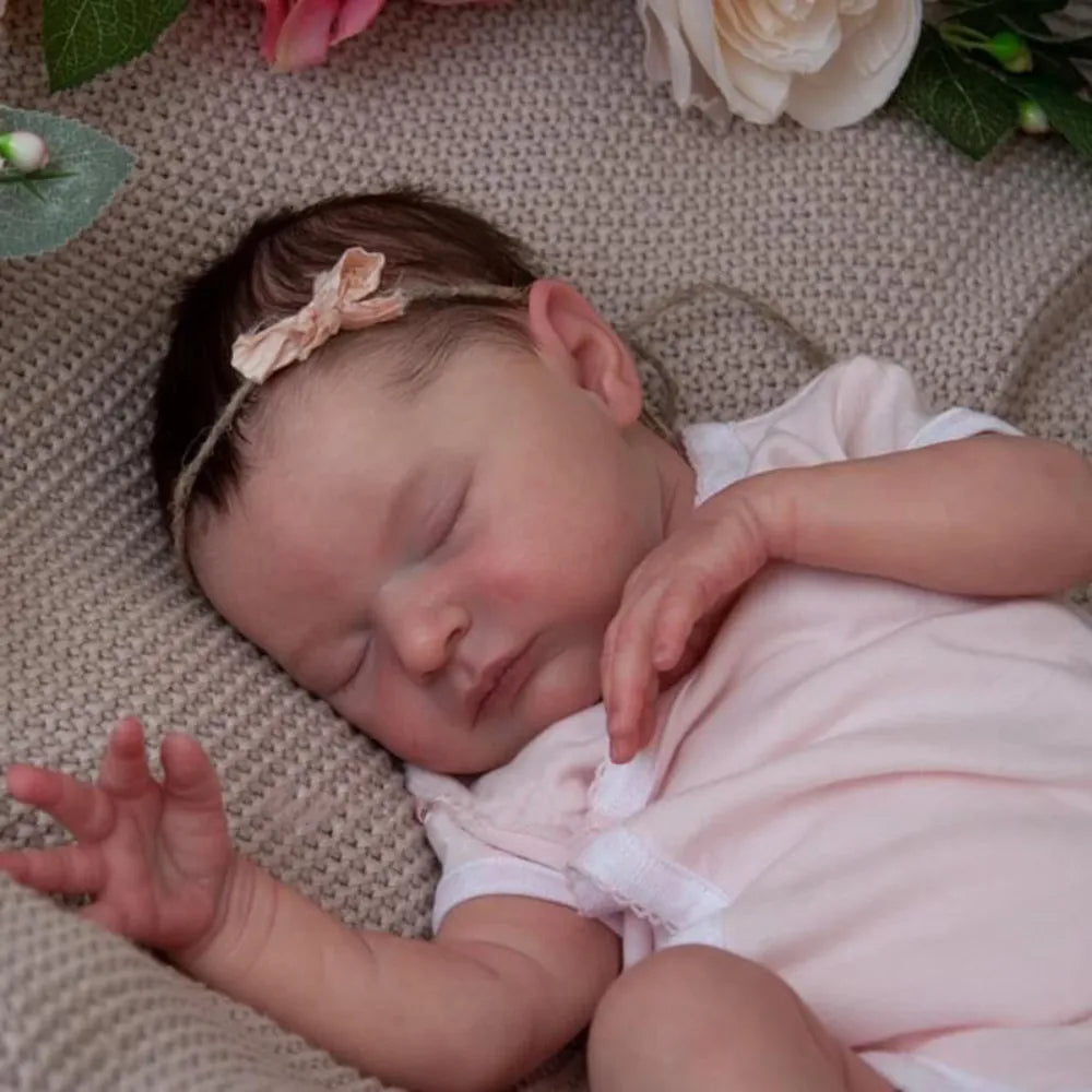 20 Zoll Merle Geschlossene Augen Reborn Puppen Mädchen-Laura