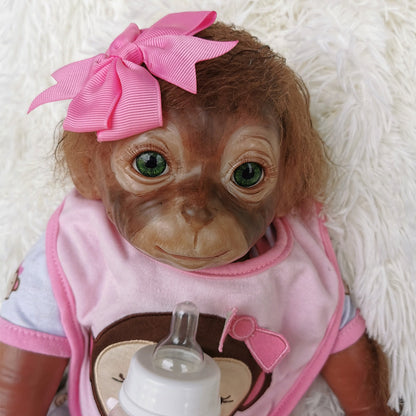 20 Zoll Rosa Blume Haarnadel Reborn Affe Baby Puppe