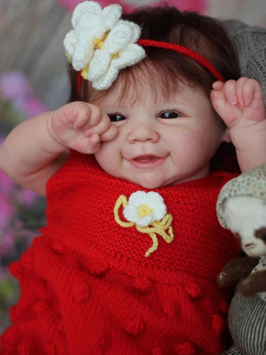 19 Zoll offene Augen kurze Haare Reborn Baby Mädchen-Vivienne