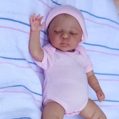 10 Zoll Rebornpuppen mit geschlossenen Augen und Stoffkörper - Luna