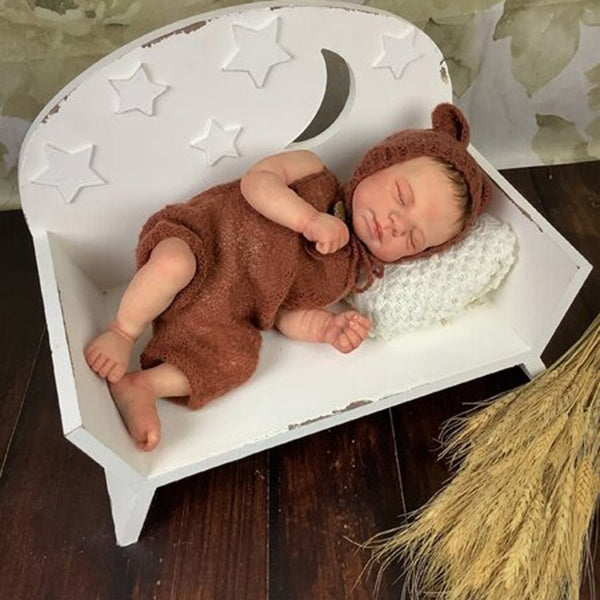 19 Zoll 3D-bemalte lebensechte Pascale Reborn Babypuppe mit geschlossenen Augen