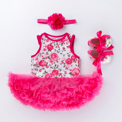 3-teiliges Kleiderset für 50–55 cm Reborn Puppen, stilvolle ärmellose Schuhe