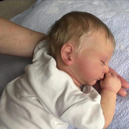 19 Zoll lebensechte geschlossene Augen blonde Haare Reborn Puppe-Kai