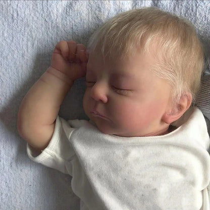 19 Zoll lebensechte geschlossene Augen blonde Haare Reborn Puppe-Kai