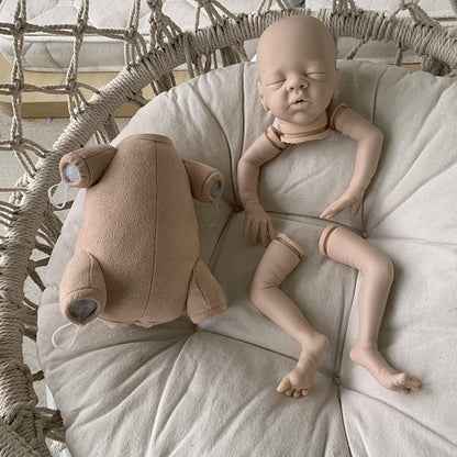 16 Zoll Gänseblümchen Geschlossene Augen DIY leeres Reborn Baby Kit