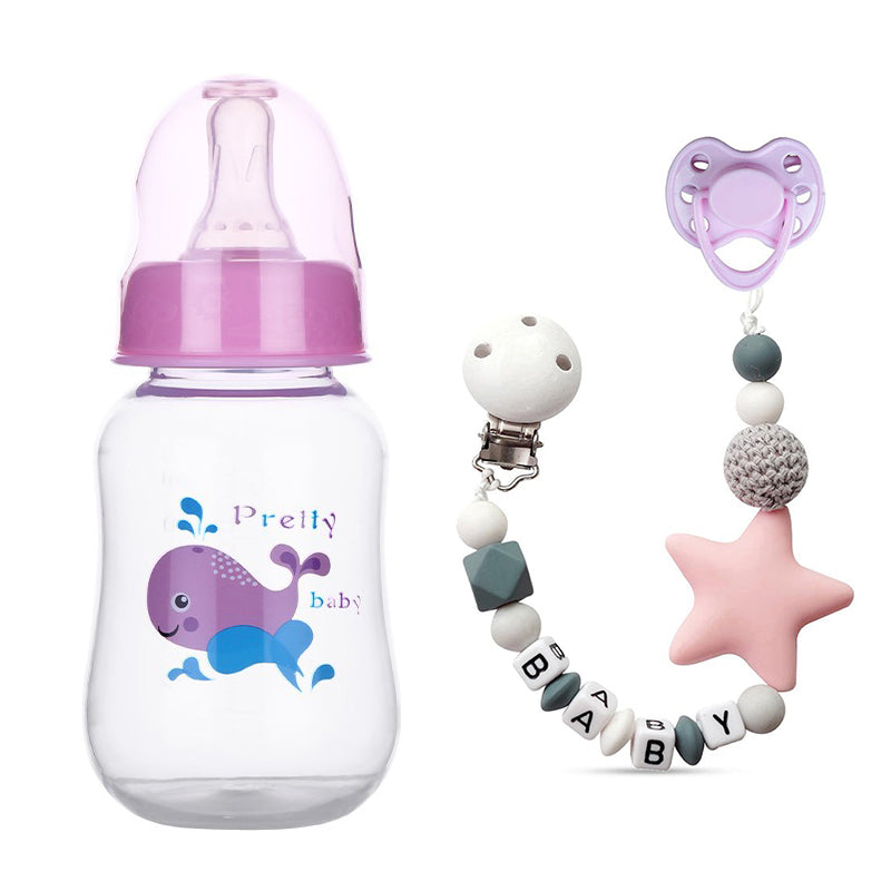Reborn Babypuppen Babyflasche Magnetschnuller und Schnullerkette 3-teiliges Set für Reborn-Puppen von 40–60 cm