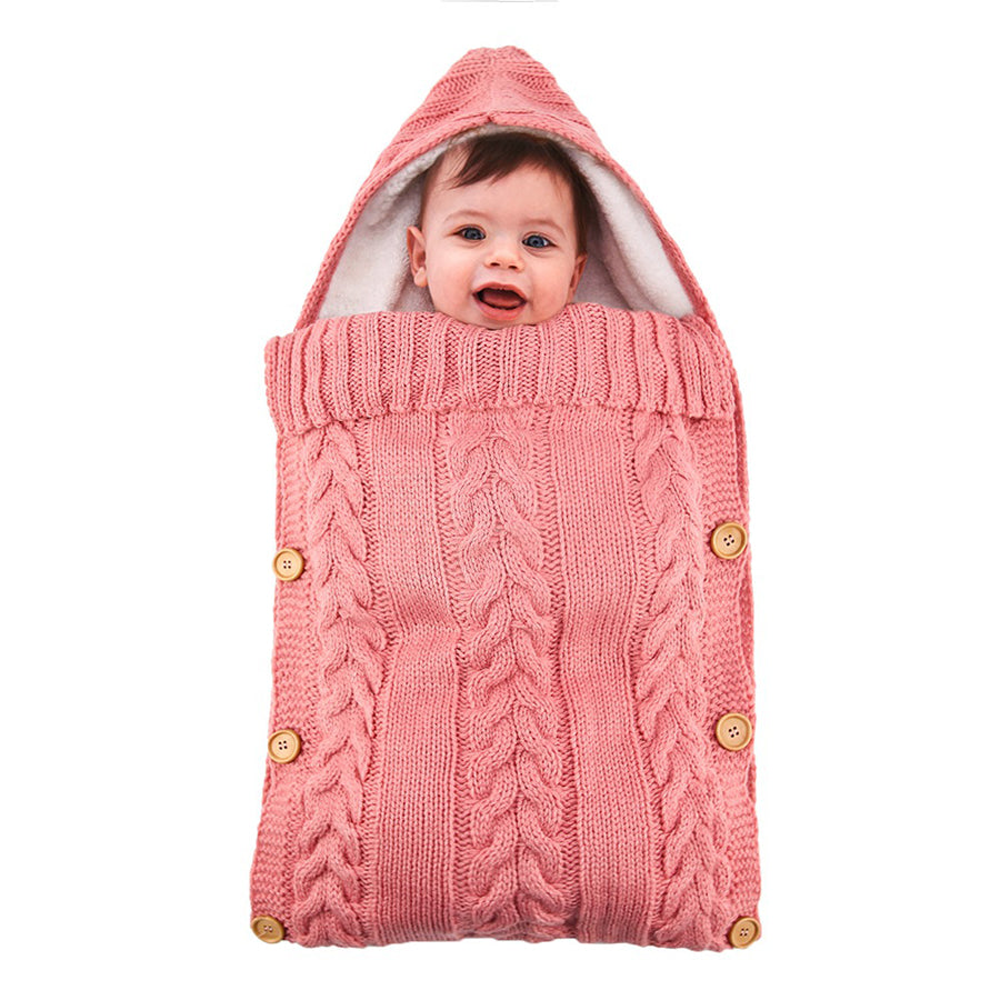 Warmer Einfarbig Strick-Fleece-Schlafsack für 17-24 Zoll Reborn Puppen