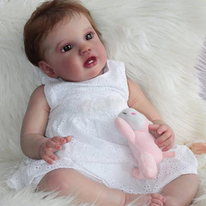 Rita 60 cm blaue Augen blondes Haar Reborn Kleinkind-Lottie