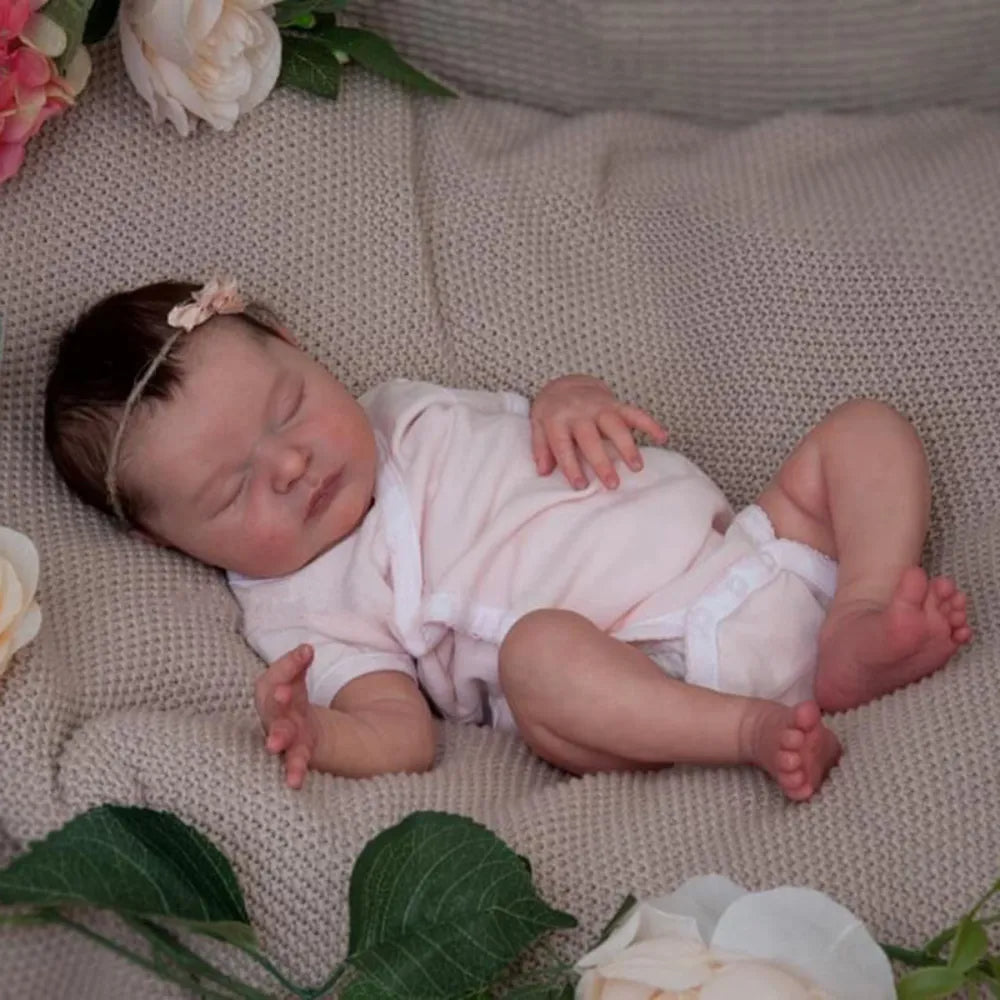 20 Zoll Merle Geschlossene Augen Reborn Puppen Mädchen-Laura