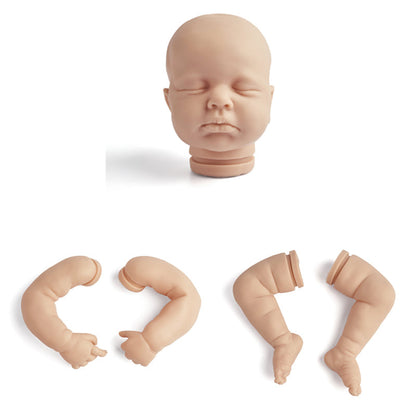 20 Zoll Loulou Geschlossene Augen DIY Unlackiertes Reborn Puppe Kit
