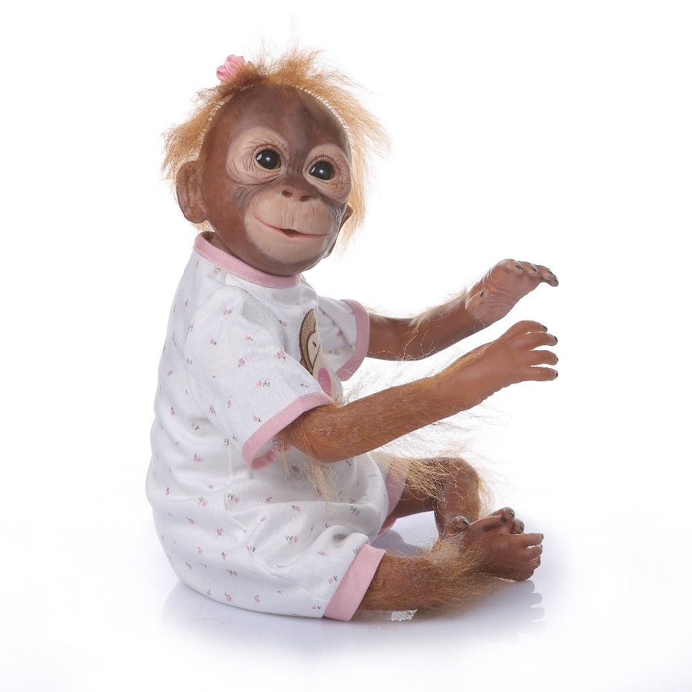 20 Zoll Handgemachte Sehr Detaillierte Malerei Reborn Baby Affe