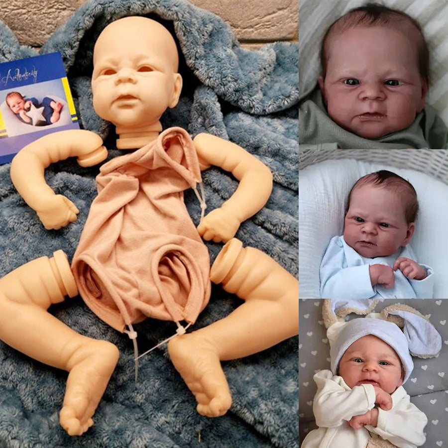 19 Zoll DIY Elijah Unbemalt Reborn Puppen Kit