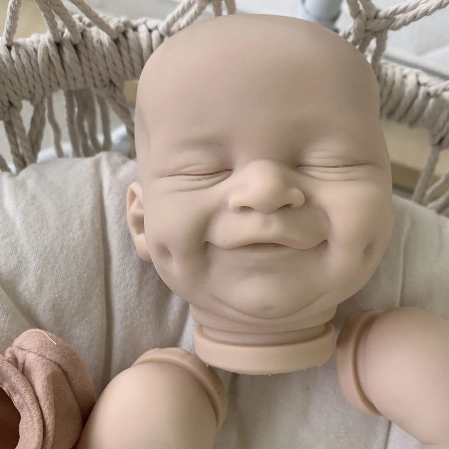 19 Zoll unbemaltes Cecilia Reborn Puppen-Set mit geschlossenen Augen