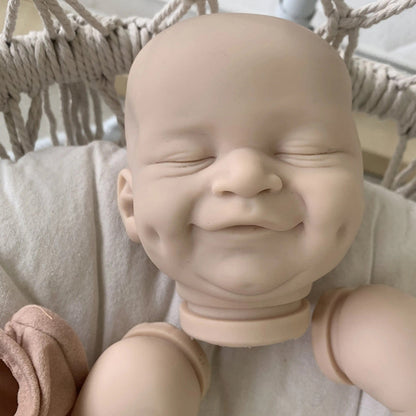 19 Zoll unbemaltes Cecilia Reborn Puppen-Set mit geschlossenen Augen
