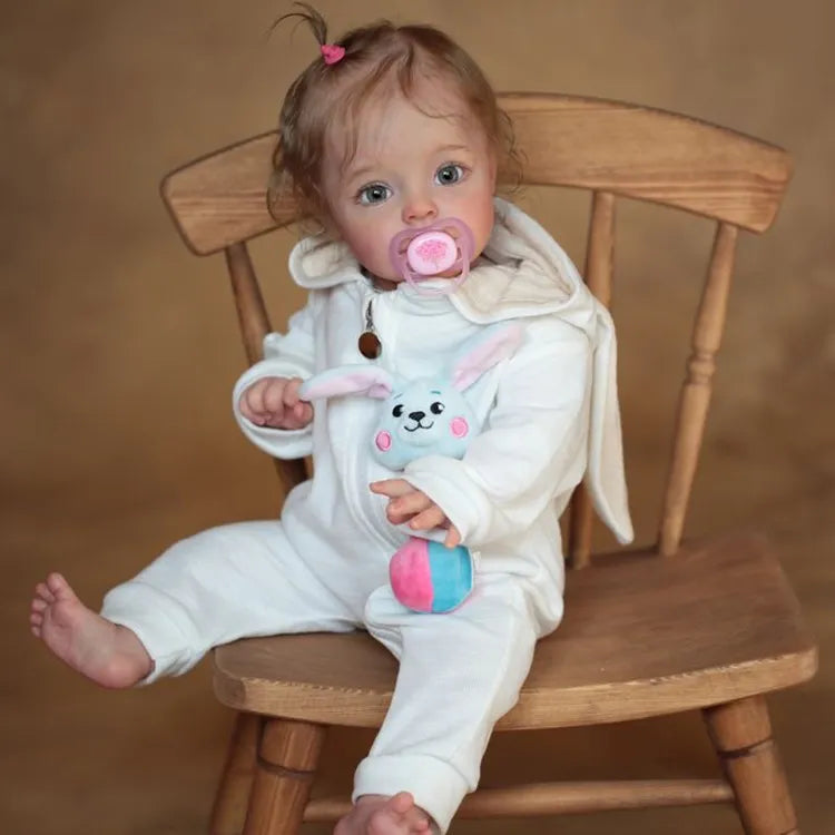 Augus 24 Zoll Rebornpuppe mit offenen Augen und kurzen Haaren - Suesue