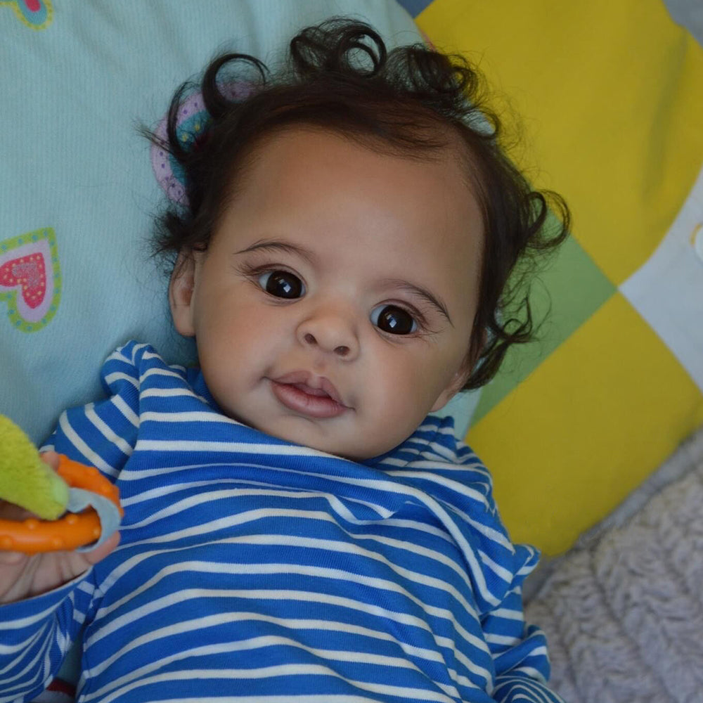 21 Zoll Rebornpuppen Jungen mit dunkler Haut - Anthony