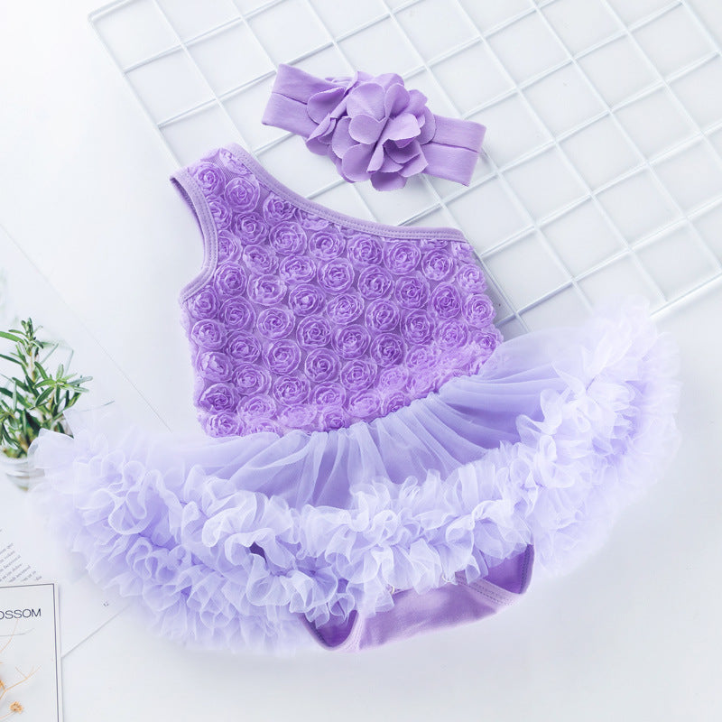 22-23 Zoll Rosa Reborn Puppenkleid mit schrägen Schultern