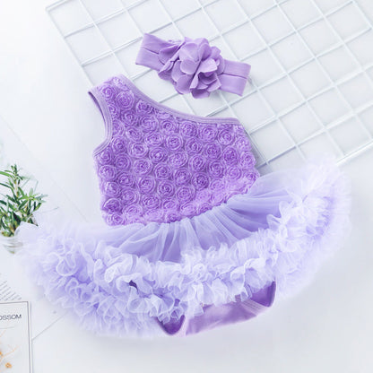 22-23 Zoll Rosa Reborn Puppenkleid mit schrägen Schultern