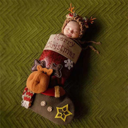 Weihnachtsmützenschlafsack für 16-22 Zoll Puppen