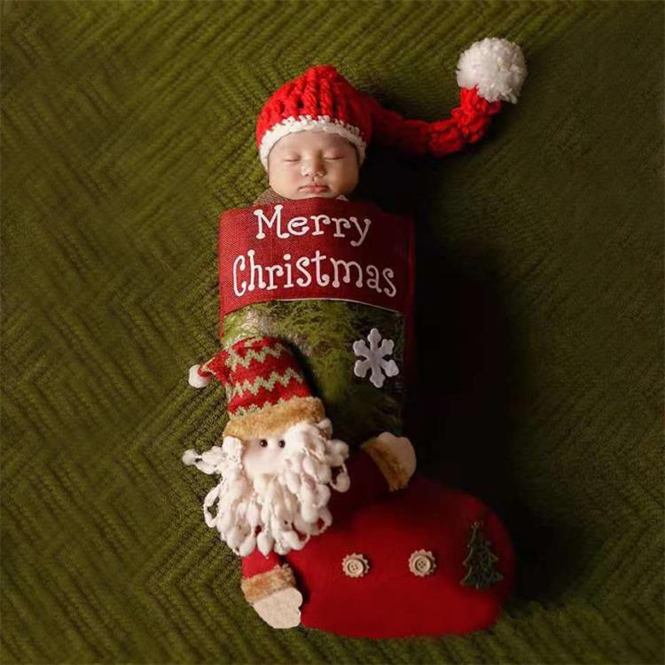 Weihnachtsmützenschlafsack für 16-22 Zoll Puppen