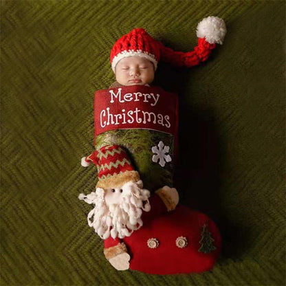 Weihnachtsmützenschlafsack für 16-22 Zoll Puppen