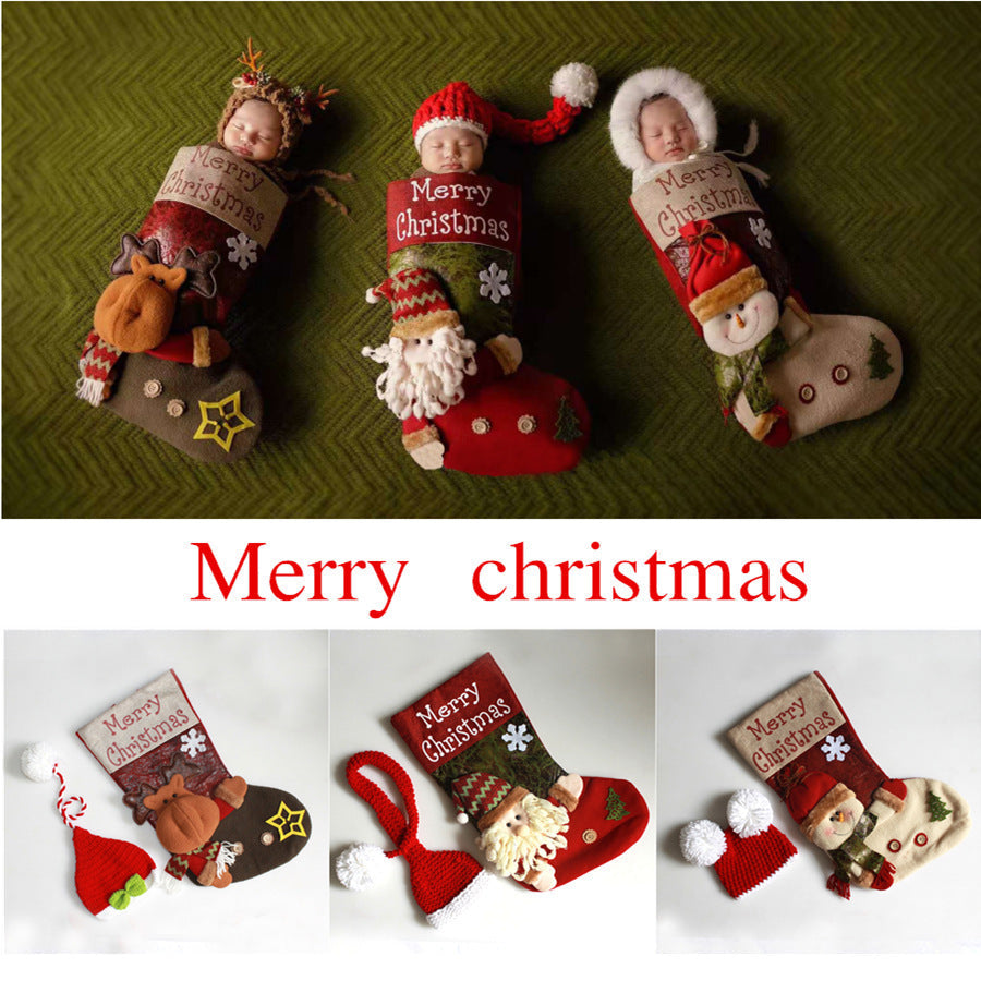 Weihnachtsmützenschlafsack für 16-22 Zoll Puppen