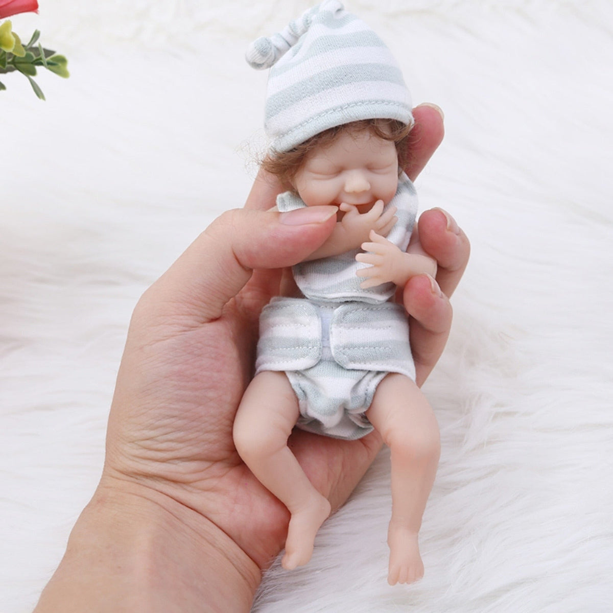6 Zoll 15cm Lächeln Mini-Rebornpuppe April