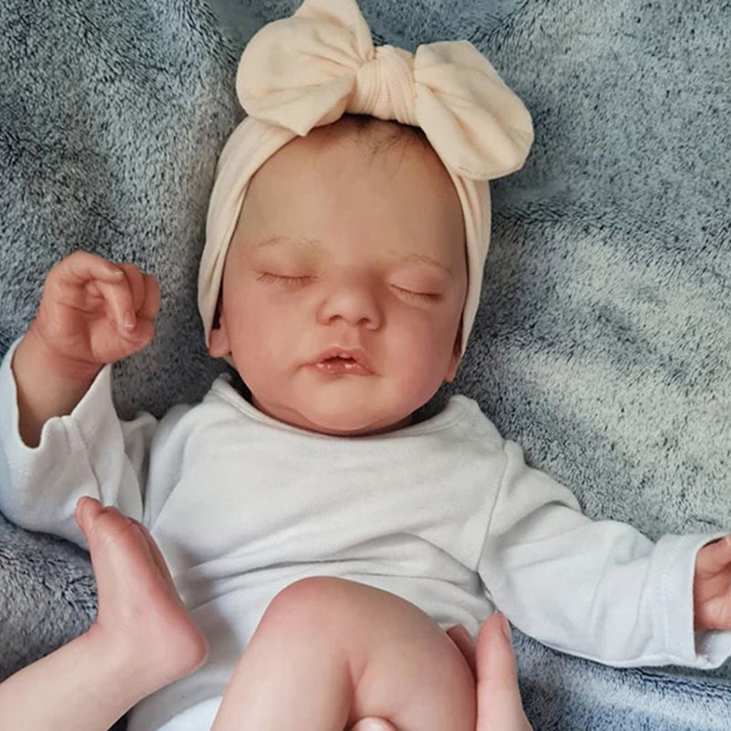 19 Zoll geschlossene Augen realistische Abigail Reborn Babys Mädchen Sam