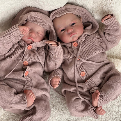 18'' lebensechte Allen und Andre Reborn Puppe Zwillinge Junge- Levi