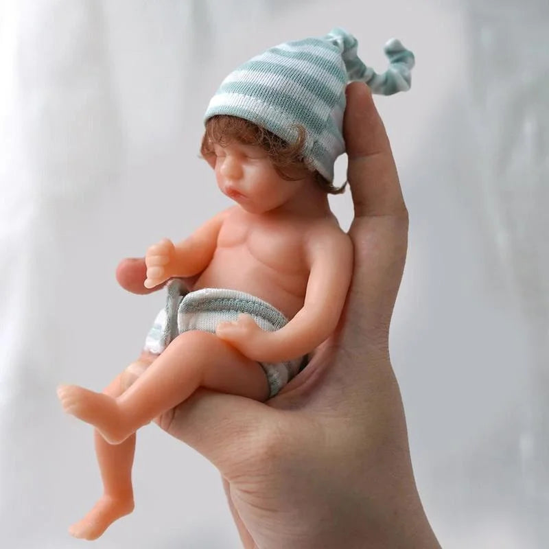 6 Zoll 15cm schlafende wiedergeborene Mini-Puppe Zwilling A