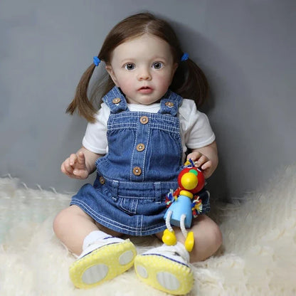 24 Zoll/60cm Doris lebensechte Reborn Puppen mit offenen Augen-Missy