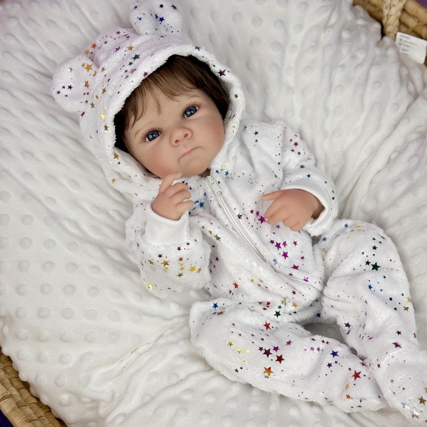 45 cm lebensechte Vinyl-Babypuppe mit kurzem Haar Bettie Reborn-Baby Mädchen