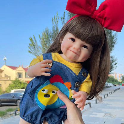 22 Zoll Reborn Puppen Mädchen mit langen Haaren - Raya