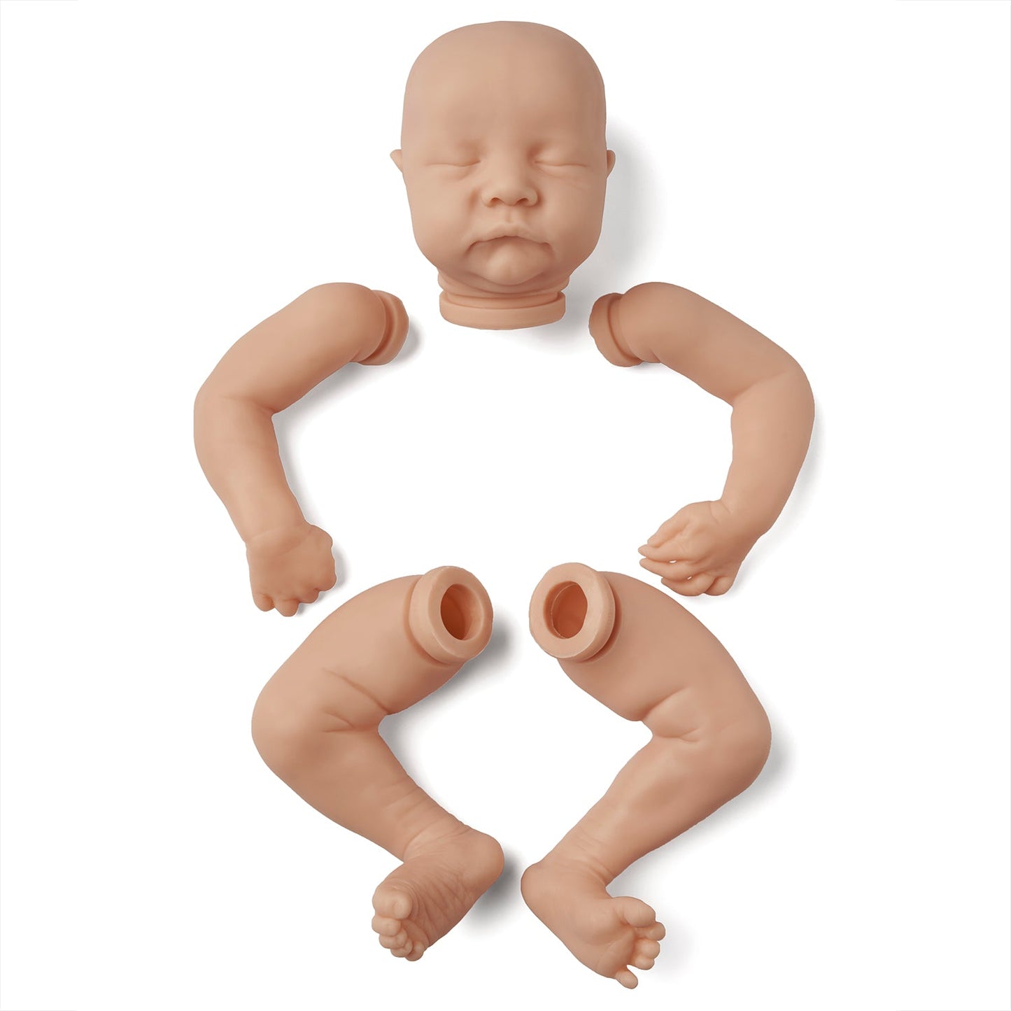 17 Zoll Levi Geschlossene Augen DIY Unlackiertes Reborn Puppe Kit