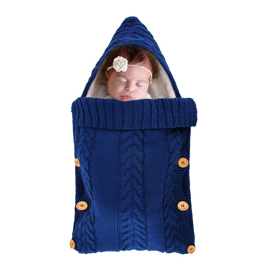 Warmer Einfarbig Strick-Fleece-Schlafsack für 17-24 Zoll Reborn Puppen