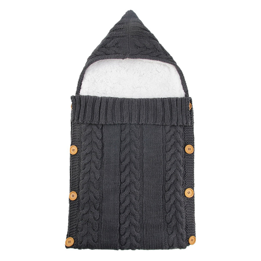 Warmer Einfarbig Strick-Fleece-Schlafsack für 17-24 Zoll Reborn Puppen