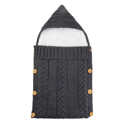 Warmer Einfarbig Strick-Fleece-Schlafsack für 17-24 Zoll Reborn Puppen