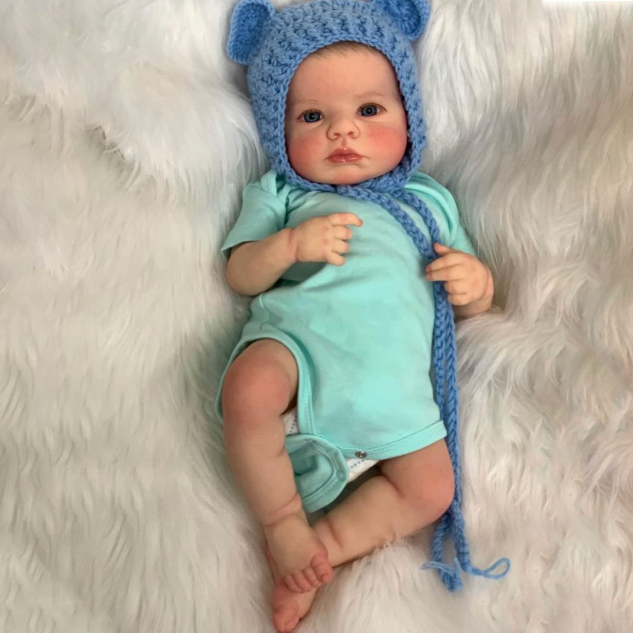 20 Zoll blaue Augen Loulou Reborn Puppen