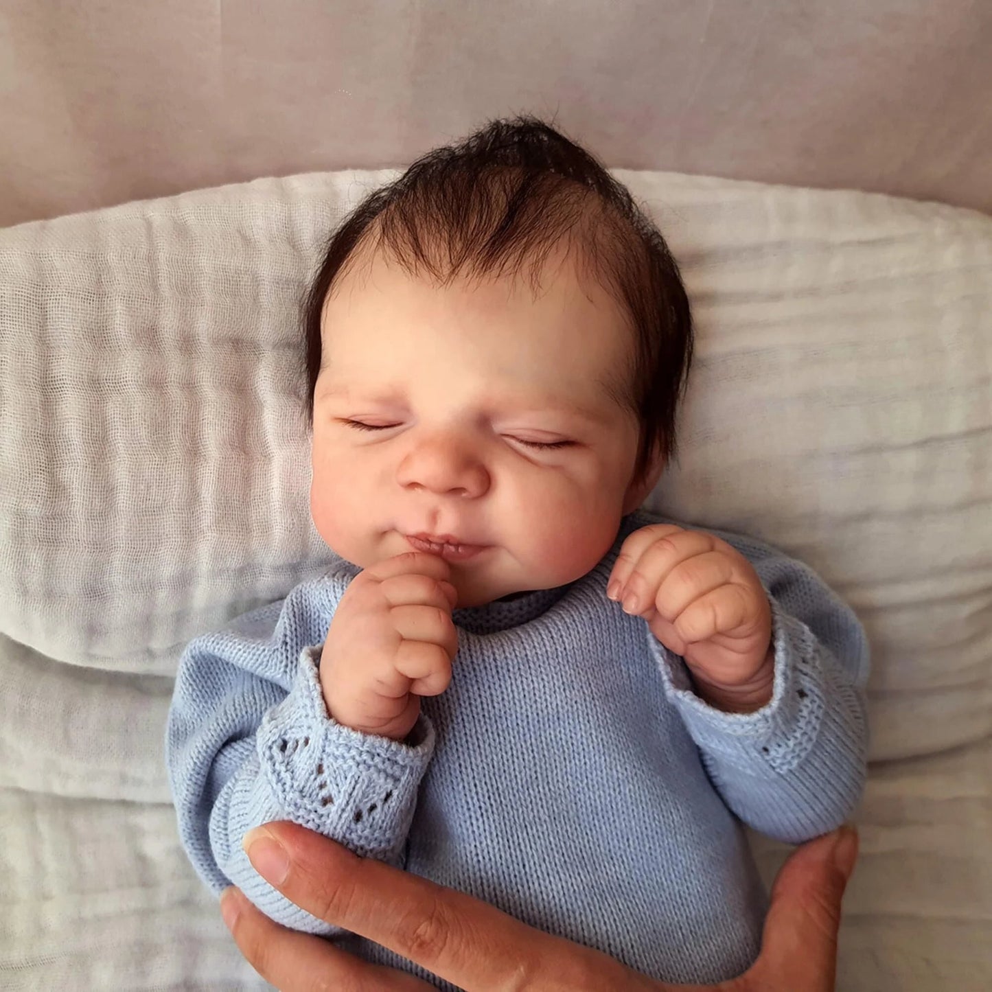 19 Zoll Alvin Lebensechte Geschlossene Augen Reborn puppen Jungen/Mädchen-Pascale