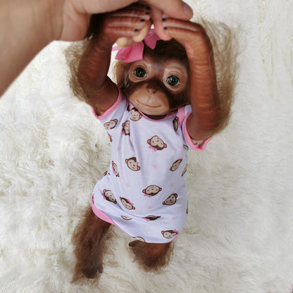 20 Zoll Rosa Blume Haarnadel Reborn Affe Baby Puppe
