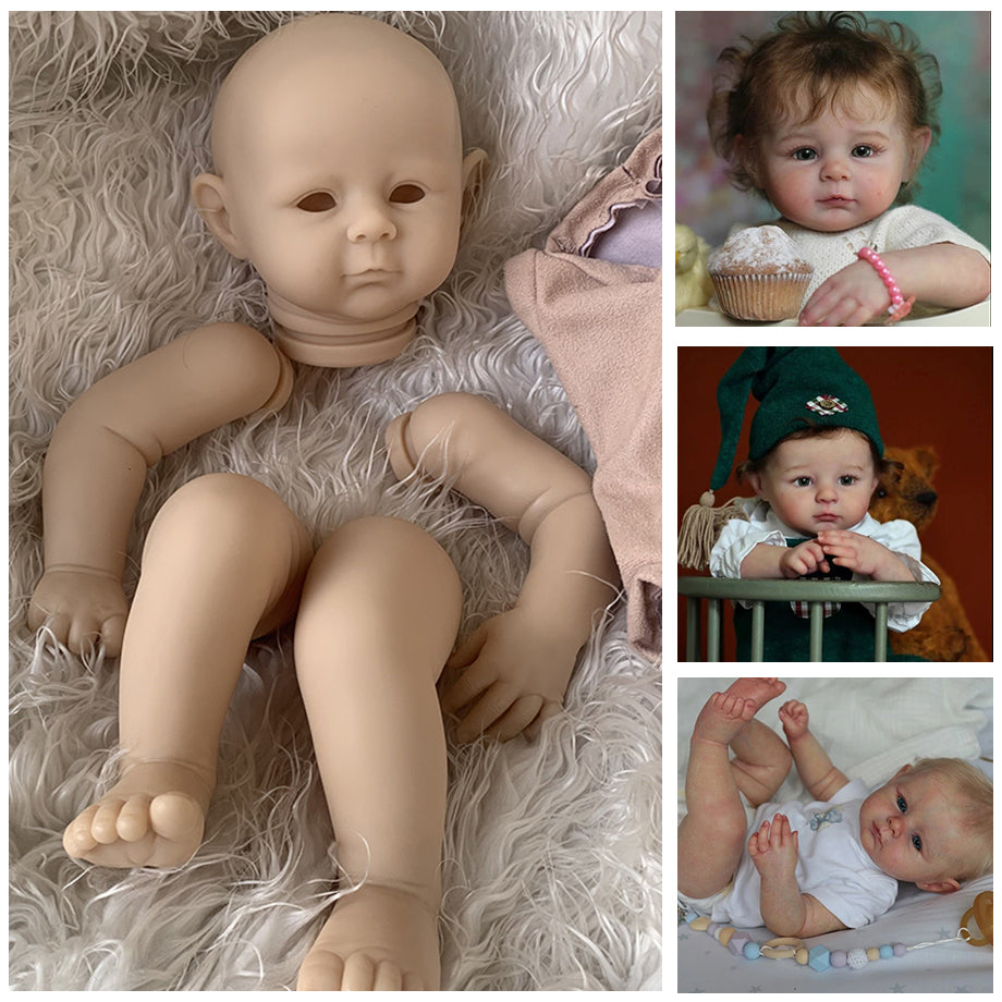 22 Zoll Archie unbemaltes Reborn Puppe Kit mit offenen Augen